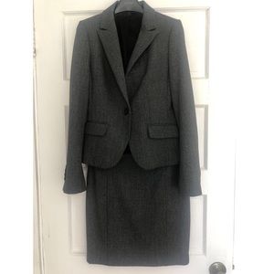 Charcoal gray skirt suit